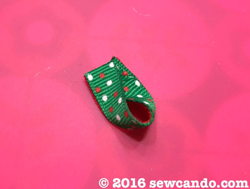 Sew Can Do Tutorial Time 3D Ribbon Christmas Tree Hair Clips